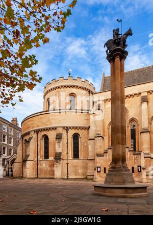 La Chiesa del Tempio, una chiesa della fine del 12th-secolo costruita dai Cavalieri Templari come loro quartier generale inglese a Londra, Regno Unito Foto Stock