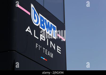 Circuit de Barcelona-Catalunya, Barcellona, Spagna, 22 maggio 2022, Logo del Team BWT Alpine F1 durante LA FORMULA 1 PIRELLI GRAN PREMIO DE España 2022 gara - Campionato Formula 1 Foto Stock