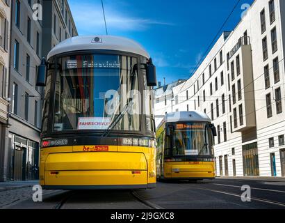 Scuola di guida in tram a Berlino, Germania Foto Stock