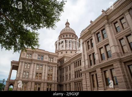 Austin, Stati Uniti. 18th maggio 2022. Il Campidoglio del Texas si trova ad Austin, Texas, il 18 maggio 2022. (Stephanie Tacy/Sipa USA) Credit: Sipa USA/Alamy Live News Foto Stock