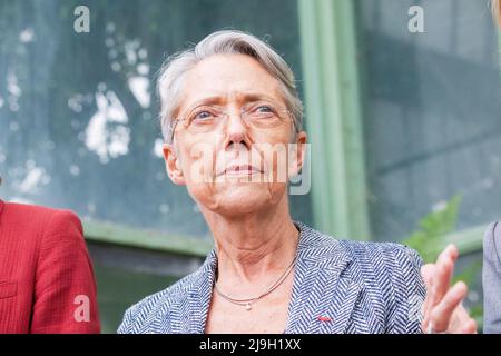 Parigi, Francia il 23 maggio 2022. Il primo ministro francese Elisabetta è stato sopportato durante la visita al Museo Nazionale di Storia Naturale di Parigi, Francia il 23 maggio 2022. Foto di Romain Gaillard/Pool/ABACAPRESS.COM Foto Stock