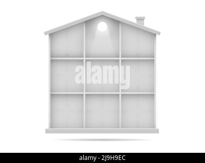 Realtor business, Immobiliare, Case Design e costruzione di edifici Illustrazione Vettoriale