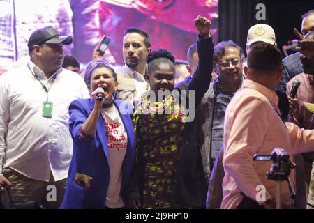 Bogota, Colombia il 22 maggio 2022. Vice-candidato presidenziale Francia Marquez durante la campagna di chiusura del rally del candidato presidenziale di sinistra per l'alleanza politica 'Patto Historico' Gustavo Petro, a Bogota, Colombia, il 22 maggio 2022. Foto di: Juan Angel/Long Visual Press Foto Stock