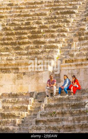 L'Anfiteatro Romano di nAmman Foto Stock