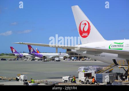 Impressioni panoramiche dal famoso Honolulu, Oahu HI Foto Stock