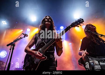 BARCELLONA - MAGGIO 14: Larkin PoE (blues rock band) si esibirà sul palco ad Apolo il 14 maggio 2022 a Barcellona, Spagna. Foto Stock