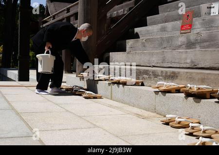 Prefettura di Wakayama, Giappone, 2022/03/05 , il monte Kōya (Kōya-san) è un grande insediamento di templi nella Prefettura di Wakayama, Giappone, a sud di Osaka. In t Foto Stock