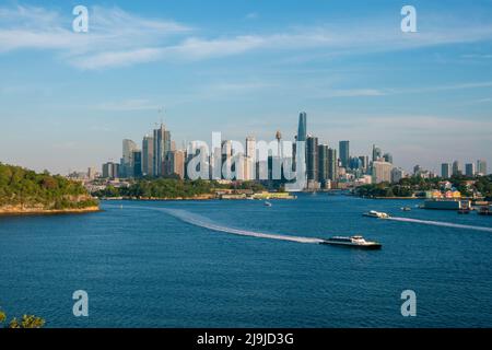 Vista del CBD di Sydney di giorno Foto Stock