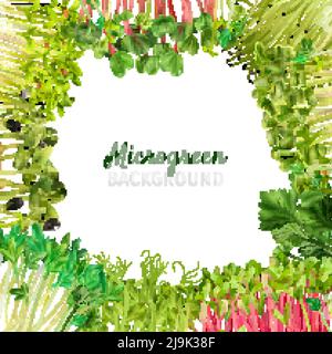 Nutrizione sana microgrenens telaio realistico isolato illustrazione vettoriale Illustrazione Vettoriale