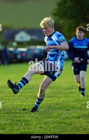 La ST dà il via alla RFC Youth contro Burryport RFC Youth Plate Final 2022 Foto Stock