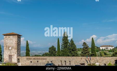 Il museo archeologico e la villa medicea la Ferdinanda di Artimino, Prato, Italia Foto Stock