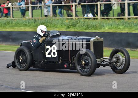 Jeremy Brewster, Frazer Nash Geoghegan Special, a F P Fane Trophy, un singolo pilota, gara di venti minuti per la catena pre-guerra, Frazer Nash, Goodwood Foto Stock