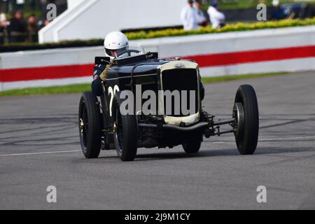 Jeremy Brewster, Frazer Nash Geoghegan Special, a F P Fane Trophy, un singolo pilota, gara di venti minuti per la catena pre-guerra, Frazer Nash, Goodwood Foto Stock