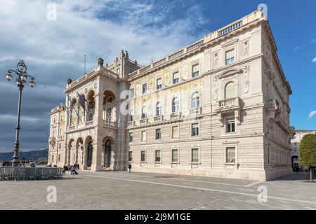 Prefettura di Trieste in Piazza unita d'Italia la piazza principale di Trieste Foto Stock