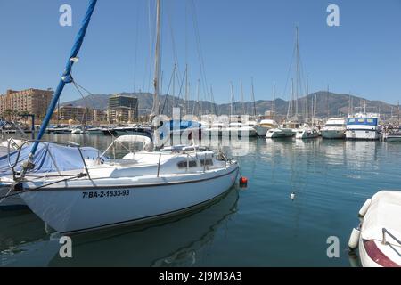 Marina area, Fuengirola, Malaga, Spagna Foto Stock