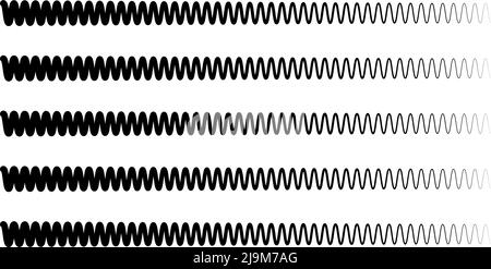 Linee ondulate, zig-zag, croccanti. Strisce ondulate. Illustrazione vettoriale di stock, grafica clip-art Illustrazione Vettoriale