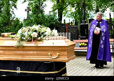 Rosice, Repubblica Ceca. 24th maggio 2022. Ultimo saluto a Meda Mladkova, storico dell'arte, collezionista e patrono della Repubblica Ceca, a Rosice, 24 maggio 2022. Credit: Igor Zehl/CTK Photo/Alamy Live News Foto Stock