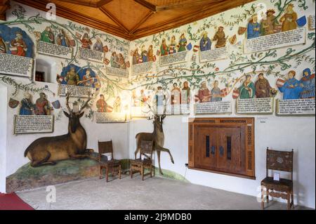 Albero genealogico del castello di Tratzberg in Tirolo Foto Stock