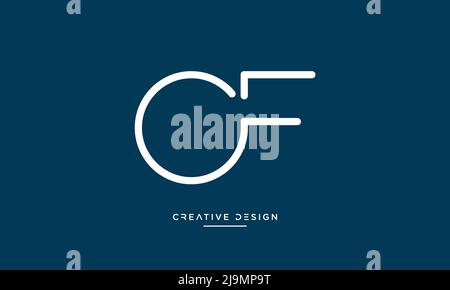 Lettere alfabetiche O FO icona Logo Vector Illustrazione Vettoriale