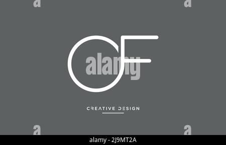 Lettere alfabetiche O FO icona Logo Vector Illustrazione Vettoriale
