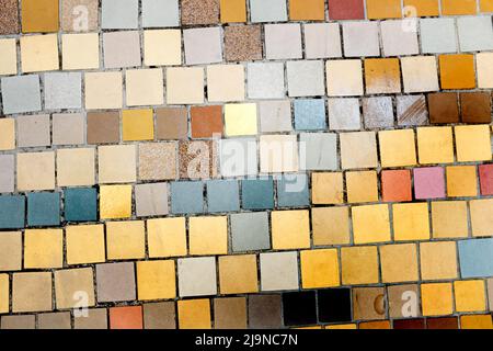 Motivo a mosaico su un pavimento Foto Stock
