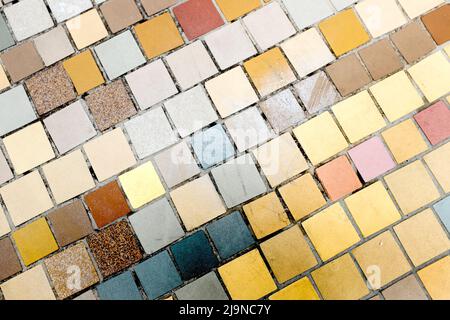 Motivo a mosaico su un pavimento Foto Stock