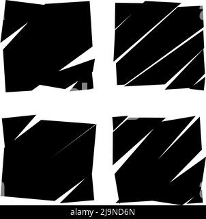 Elemento di effetto struttura di frattura, spaccatura, spaccatura. Illustrazione vettoriale di stock, grafica clip-art Illustrazione Vettoriale