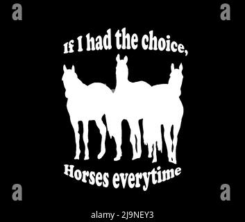 Slogan / Illustrazione relativi a cavallo. Foto Stock