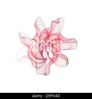 Figura trasparente rotonda astratta. Vortice di colore, velo, fumo. Foto Stock