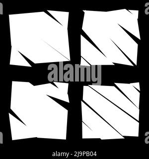 Elemento di effetto struttura di frattura, spaccatura, spaccatura. Illustrazione vettoriale di stock, grafica clip-art Illustrazione Vettoriale
