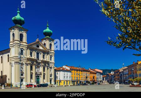 Vista su Piazza della Vittoria, Gorizia, Italia Foto Stock