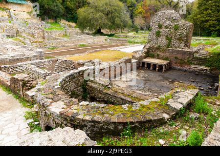 Terme romane del 2th secolo d.C. antica città nel sud Albania Foto Stock