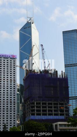 Costruzione del grattacielo 'Henderson' ad Admiralty, Hong Kong. Foto Stock