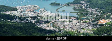 Una vista di Marina Cove, Hebe Haven nei nuovi territori di Hong Kong. Foto Stock