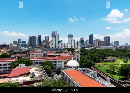 Vista di Intramuros e dello skyline di Manila, Filippine