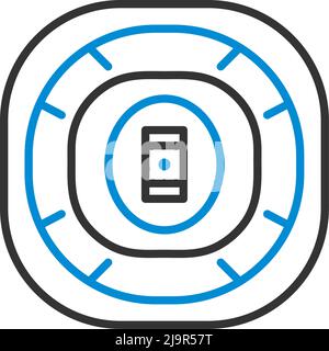 Icona Cricket Stadium. Contorno grassetto modificabile con disegno riempimento colore. Illustrazione vettoriale. Illustrazione Vettoriale