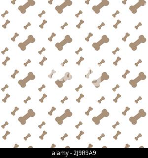 Modello senza giunture ossee. Sfondo con osso del cane. Osso per cane tessuto senza cuciture Illustrazione Vettoriale