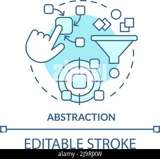 Astrazione turchese concetto icona Illustrazione Vettoriale