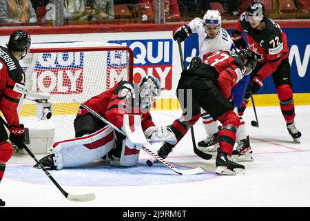 Helsinki, Finlandia. 24th maggio 2022. (Canada) durante il Campionato mondiale di hockey su ghiaccio IIHF - Canada vs Francia, Hockey su ghiaccio a Helsinki, Finlandia, maggio 24 2022 credito: Independent Photo Agency/Alamy Live News Foto Stock