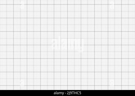 Griglia di carta millimetrica. Astratto sfondo quadrato. Modello geometrico per la misurazione della scala di linee di ingegneria tecnica e scolastica. Vuoto foderato per Illustrazione Vettoriale