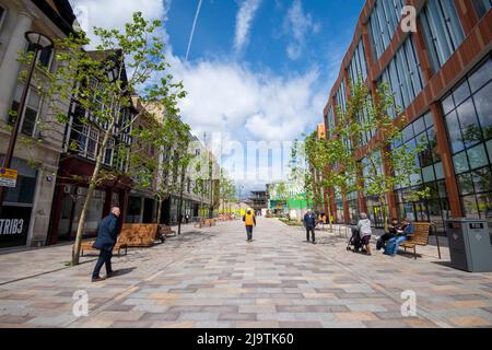 Carrington Street nel centro di Nottingham 2022 maggio, Nottinghamshire Inghilterra Regno Unito Foto Stock