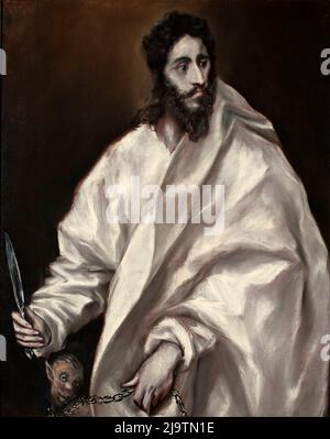 San Bartolomeo, uno dei dodici discepoli di Gesù, di El Greco Foto Stock