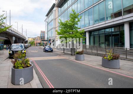 Taxi Rank su Trent Street nel centro di Nottingham 2022 maggio, Nottinghamshire Inghilterra Regno Unito Foto Stock