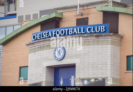 Stadio Stamford Bridge, sede del Chelsea FC. Londra, Regno Unito. Marzo 2022. Foto Stock