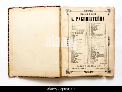 Spartiti d'epoca, dell'Impero Russo, 1880s. Foto Stock