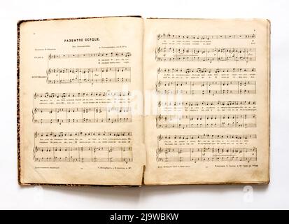 Spartiti d'epoca, dell'Impero Russo, 1880s. Foto Stock