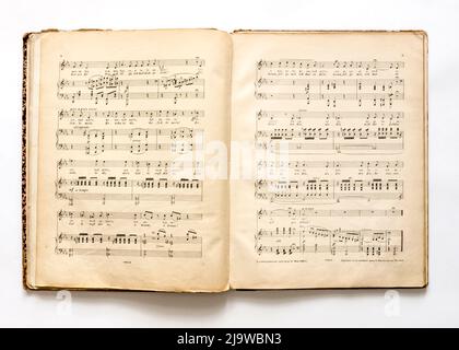Spartiti d'epoca, dell'Impero Russo, 1880s. Foto Stock