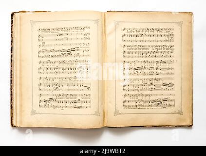 Spartiti d'epoca, dell'Impero Russo, 1880s. Foto Stock