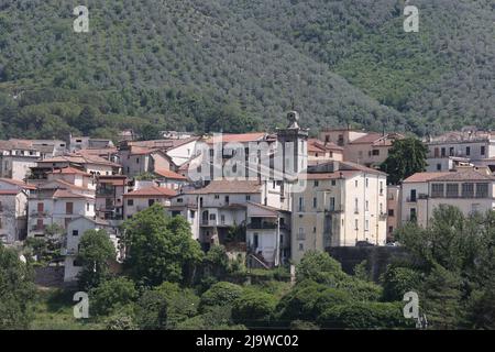 Il paese di Sant'Elia Fiumerapido nella provincia di Frosinone - Italia - maggio 2022 Foto Stock