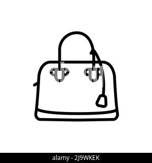 Donna borsa a cupola colore icona. Elemento vettoriale isolato. Pittogramma a contorno per pagina web, app mobile, promo Illustrazione Vettoriale